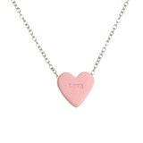 Candy heart necklace - LOVE - pink  - Green - Design : Stook Jewelry 4
