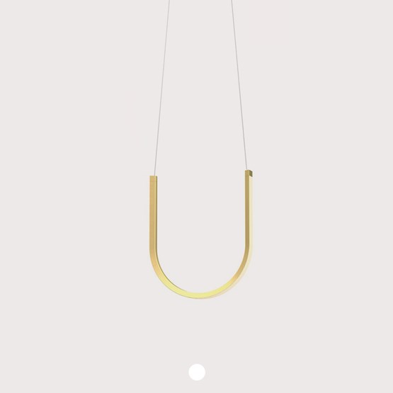 Pendant light U1 - brass - Brass - Design : Sylvain Willenz