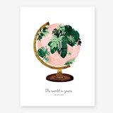 Affiche - World is yours  - Blanc - Design : All The Ways to Say 2
