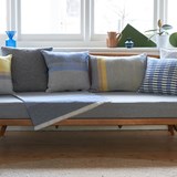 Uccle Large Cushion - Piccalilli Yellow - Design : Pamela Print 2