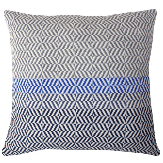 Uccle Cushion - Indigo - Design : Pamela Print