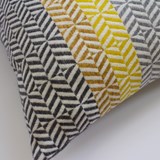 Uccle Large Cushion - Piccalilli Yellow - Design : Pamela Print 4