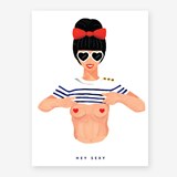 Affiche - Sexy  - Blanc - Design : All The Ways to Say 3