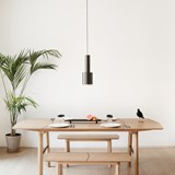SAVIA dining table - Dark wood / Gold details 4