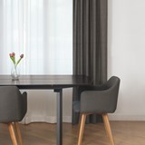 SAVIA dining table - Black wood / Gold details 8
