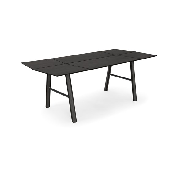 SAVIA dining table - Black wood / Black details - Design : WOODENDOT
