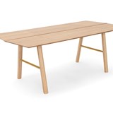 SAVIA dining table - Black wood / Gold details 11