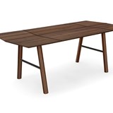 SAVIA dining table - Dark wood / Gold details 12