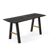 SAVIA Bench - Clear wood / Gold details 8