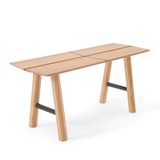 SAVIA Bench - Clear wood / Gold details 9