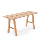 SAVIA Bench - Clear wood / Gold details 10