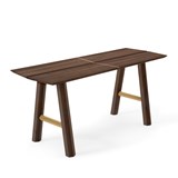 SAVIA Bench - Clear wood / Gold details 12