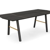 SAVIA dining table - Clear wood / Gold details 9