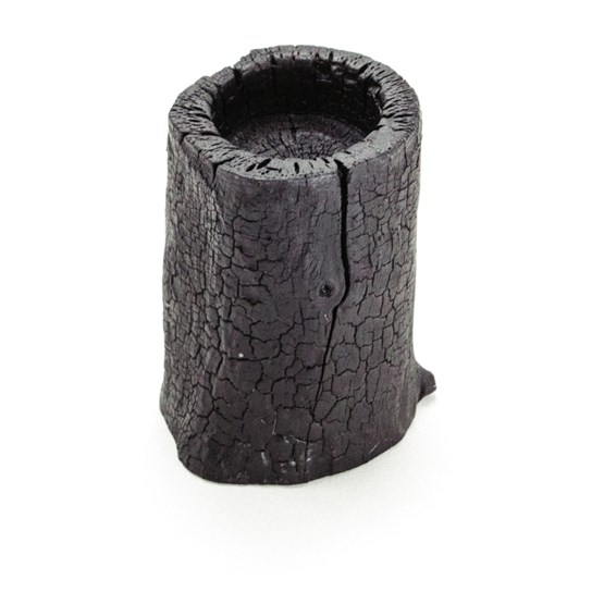 Candle holder L – burnt wood - Dark Wood - Design : MAUD Supplies