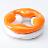 Duo de repose-plat EMMA - Orange et blanc - Multicolore - Design : LASBLEIZ Design 2
