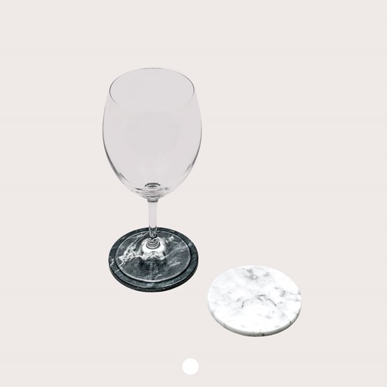 Dessous de verre - Marbre blanc - Marbre - Design : Fiammetta V