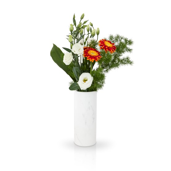 Cylindrical vase - white marble  - Marble - Design : FiammettaV