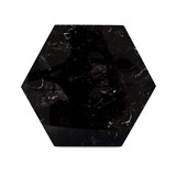 Dessous de plat hexagonal - marbre noir et liège - Marbre - Design : FiammettaV 2