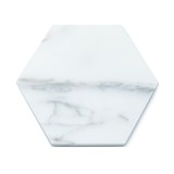 Dessous de plat hexagonal - marbre vert et liège - Marbre - Design : Fiammetta V 3