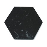 Dessous de plat hexagonal - marbre vert et liège - Marbre - Design : Fiammetta V 4