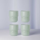 Glasses set of 4 pieces 250 ml STACK - jade green - Green - Design : Maarten Baptist 5