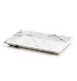 Small serving tray - White marble 