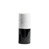 Cylindrical  vase - white and black marble - Marble - Design : FiammettaV 3
