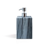 Distributeur de savon carré à pompe - marbre noir - Marbre - Design : Fiammetta V 4