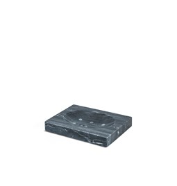 Squared soap dish - grey marble