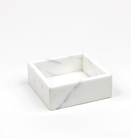 Guest towel tray - white marble