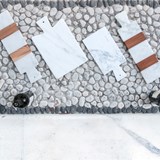 Planche à découper - marbre blanc  - Marbre - Design : Fiammetta V 3