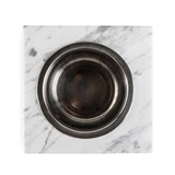 Squared bowl for dog/cat - white marble  - Marble - Design : FiammettaV 3