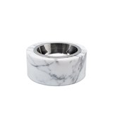 Bol rond pour chien/chat - marbre blanc  - Marbre - Design : FiammettaV 4