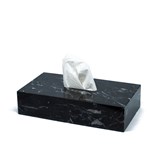 Tissue box - black marble 3
