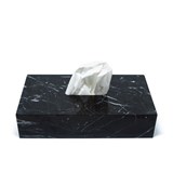 Tissue box - black marble 4