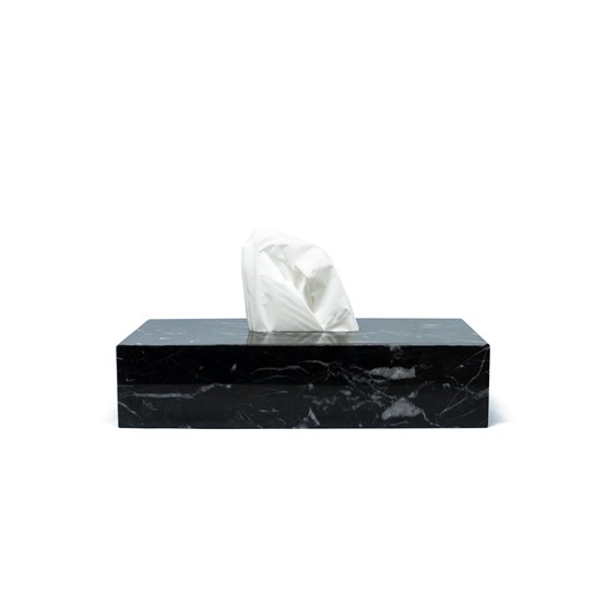 Tissue box - black marble - Design : Fiammetta V