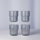 Glasses set of 4 pieces 250 ml STACK - smoky grey  5