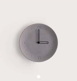 Horloge ANTAN aiguilles noires - Béton