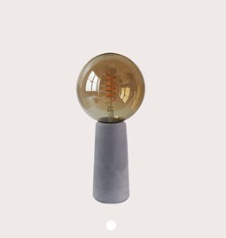Lampe à poser PHARE avec ampoule style Edison - Béton 
