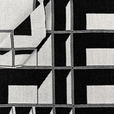 CONCRETE LANDSCAPE - Block Window Blanket #7 - Black - Design : KVP - Textile Design 7