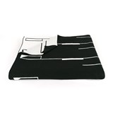 CONCRETE LANDSCAPE - Lines Sequence Blanket #8 - Black - Design : KVP - Textile Design 3