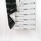 CONCRETE LANDSCAPE - Lines Sequence Blanket #8 - Black - Design : KVP - Textile Design 4