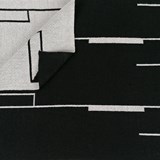 CONCRETE LANDSCAPE - Lines Sequence Blanket #8 - Black - Design : KVP - Textile Design 5