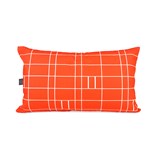 Coussin BLOCK WINDOW + GRID - corail 09 - Orange - Design : KVP - Textile Design 2