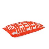 BLOCK WINDOW + GRID Cushion - Corail 09 - Orange - Design : KVP - Textile Design 4