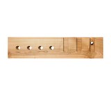 Wine and glass rack MODEL B - one piece wild cherry wood - Light Wood - Design : TU LAS 3