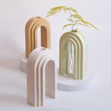 Marble finish vase / propagator Scala - apricot - Concrete - Design : Extra&ordinary Design 4