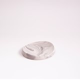 Oval tray in marble finish - White marble 3