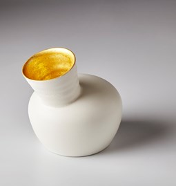 Speak Vase - White and gold