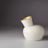 Vase SPEAK - Blanc et doré - Or - Design : Jo Davies 4